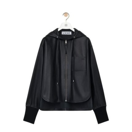 LOEWE HOODED JACKET IN NAPPA LAMBSKIN