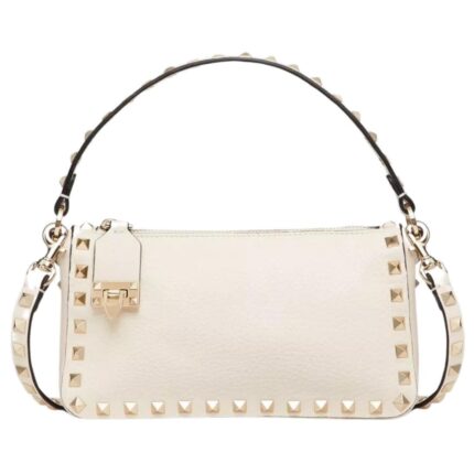 VALENTINO SMALL ROCKSTUD GRAINY CALFSKIN CROSSBODY BAG