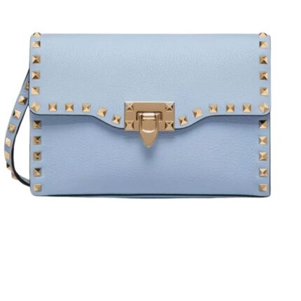 VALENTINO SMALL ROCKSTUD GRAINY CALFSKIN CROSSBODY BAG