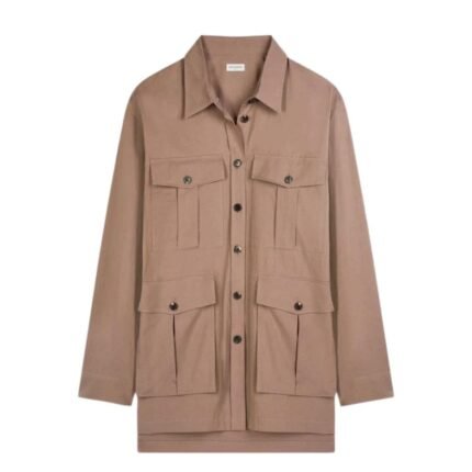 DRIES VAN NOTEN UTILITY SHIRT DRESS SMOKE