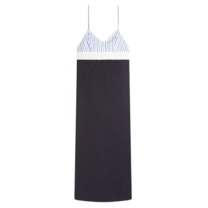 DRIES VAN NOTEN A-LINE BRATOP DRESS MIDNIGHT