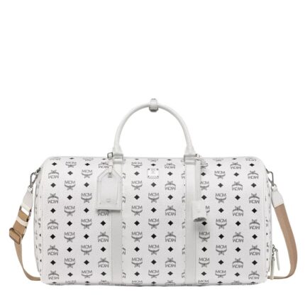 MCM OTTOMAR WEEKENDER BAG IN VISETOS WHITE