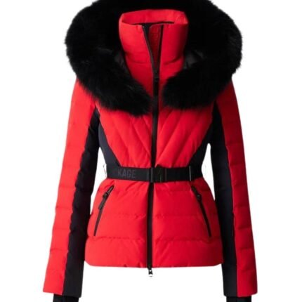 MACKAGE MACKAGE ELITA DOWN SKI JACKET WITH REMOVABLE BLUE FOX FUR TRIM