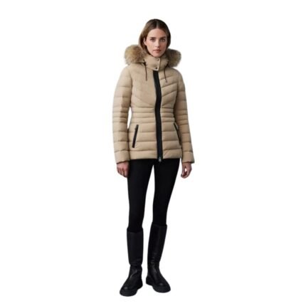 MACKAGE PATSY MANTEAU AGILE 360 EN DUVET AVEC COL EN FOURRURE NATURELLE