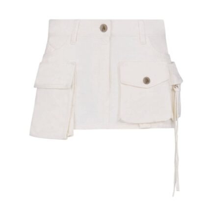 THE ATTICO FAY WHITE MINI SKIRT