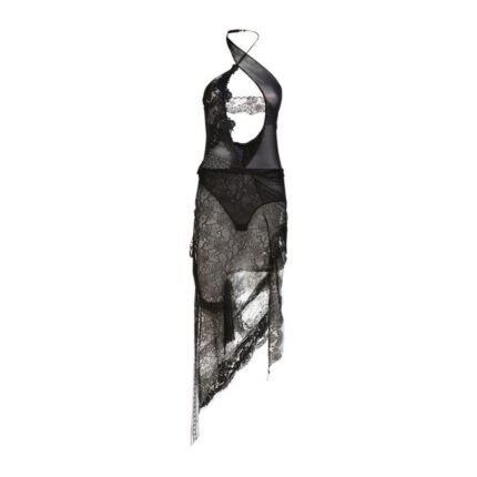 THE ATTICO BLACK MINI DRESS