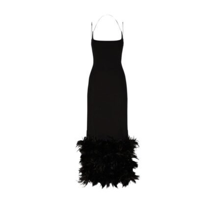 THE ATTICO BLACK MIDI DRESS