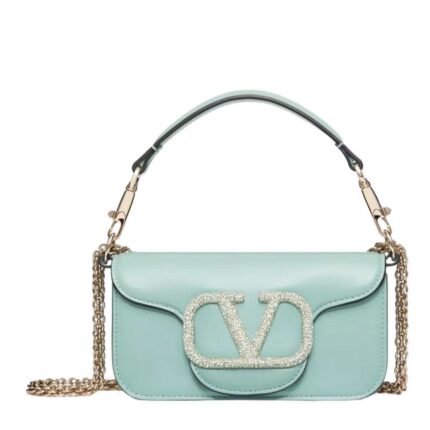 VALENTINO GARAVANI LOCÃ’ SMALL SHOULDER BAG WITH JEWEL LOGO