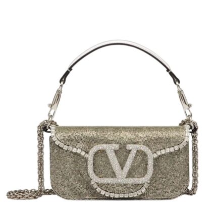 VALENTINO GARAVANI LOCÃ’ EMBROIDERED SMALL SHOULDER BAG