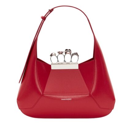 ALEXANDER MCQUEEN WOMEN'S THE JEWELLED HOBO BAG IN WELSH RED
