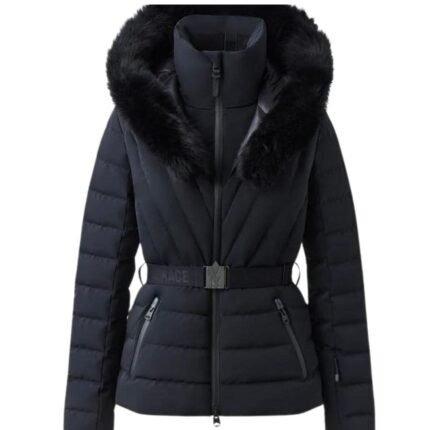 MACKAGE MACKAGE ELITA DOWN SKI JACKET WITH REMOVABLE BLUE FOX FUR TRIM