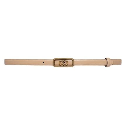 GUCCI THIN BELT WITH INTERLOCKING G BUCKLE