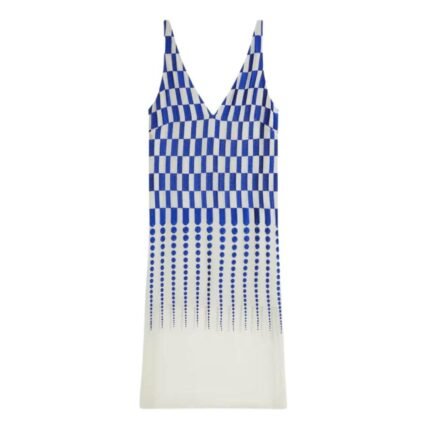 DRIES VAN NOTEN EMBROIDERED DRESS PALE YELLOW