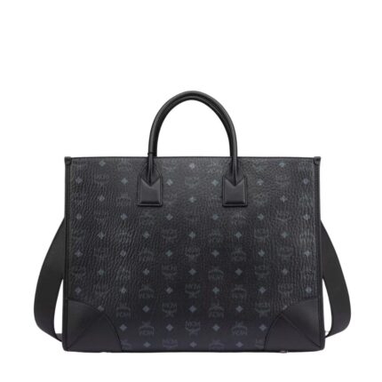 MCM X- LARGE MUNCHEN TOTE IN VISETOS BLACK