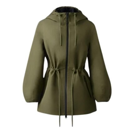 MACKAGE KALEA TECHNICAL RAIN JACKET WITH DRAWCORD WAIST