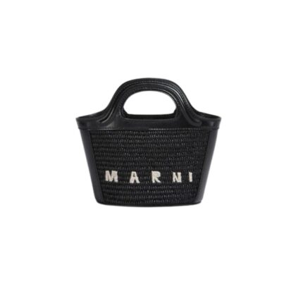 MARNI MUSEO NANO BAG IN WHITE LIGHT BLUE AND ORANGE LEATHER