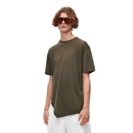 LOEWE ASYMMETRIC  T SHIRT IN COTTON BLEND