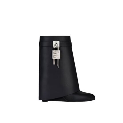 GIVENCHY SHARK LOCK ANKLE BOOTS IN LEATHER