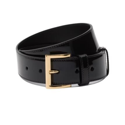 PRADA LEATHER BELT IN BLACK