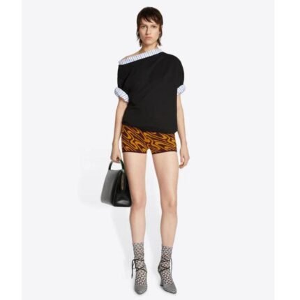 DRIES VAN NOTEN DOUBLE LAYERED TEE BLACK