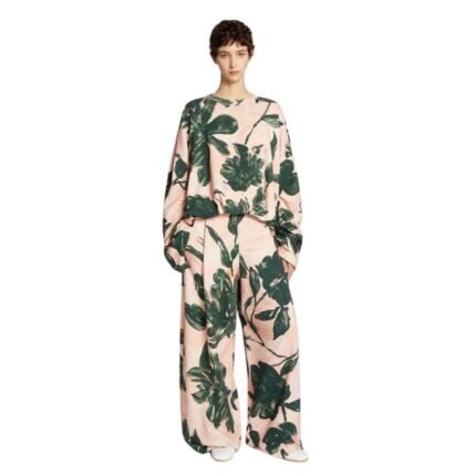 DRIES VAN NOTEN DRAPED SWEATSHIRT EMERALD