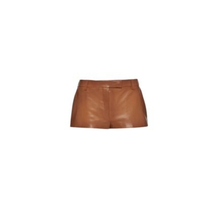 PRADA NAPPA LEATHER SHORTS