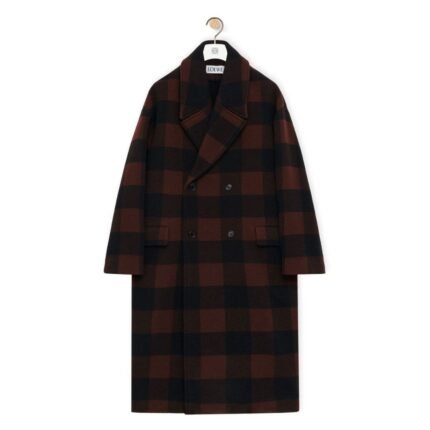 LOEWE DOUBLE BREASTED COAT IN WOOL