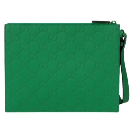 GUCCI GG RUBBER EFFECT POUCH