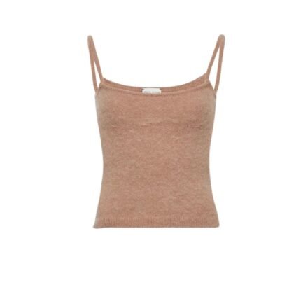 MAGDA BUTRYM MOHAIR TANK TOP IN CARAMEL