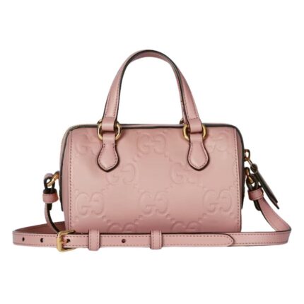 GUCCI GG SUPER MINI TOP HANDLE BAG IN ROSE BEIGE