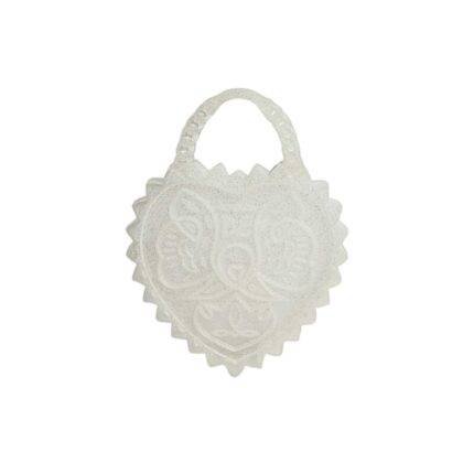 DSQUARED2 TRANSPARENT GLITTER HEART BAG