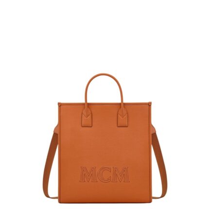 MCM MEDIUM KLASSIK TOTE IN SPANISH CALF LEATHER COGNAC