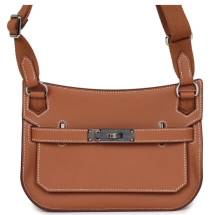 HERMÈS JYPSIERE MINI GOLD SWIFT PALLADIUM HARDWARE
