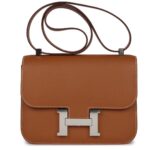 HERMÈS CONSTANCE 1-24 GOLD EPSOM PALLADIUM HARDWARE