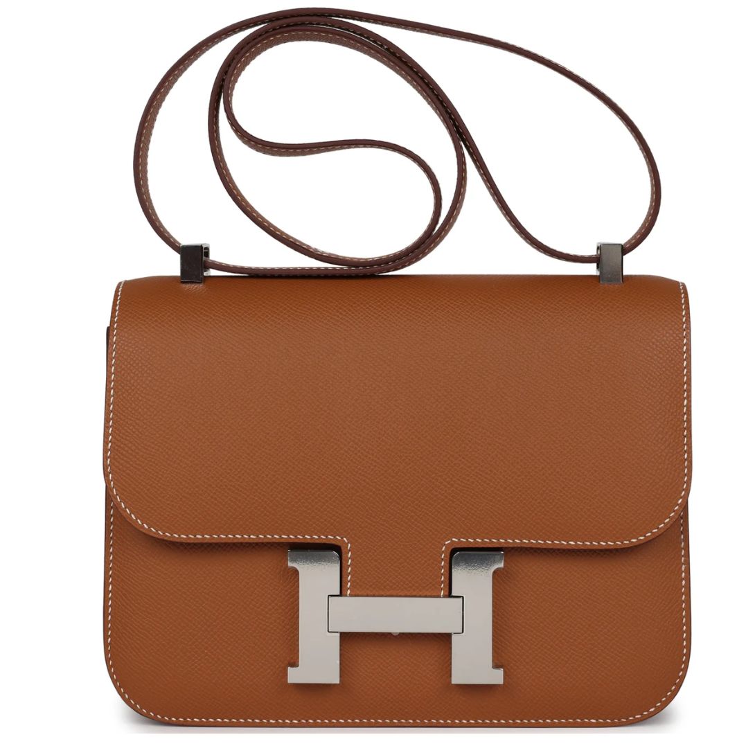 HERMÈS CONSTANCE 1-24 GOLD EPSOM PALLADIUM HARDWARE
