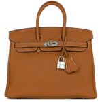 HERMÈS BIRKIN 25 GOLD TOGO PALLADIUM HARDWARE