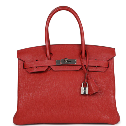 PRE-OWNED HERMÈS BIRKIN 30 VERMILLON TOGO PALLADIUM HARDWARE