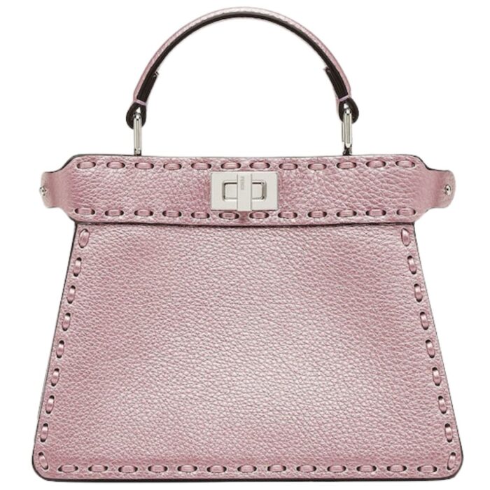 FENDI PEEKABOO ISEEU PETITE METALLIC SELLERIA BAG WITH 306 HAND-SEWN TOPSTITCHES (Copy)