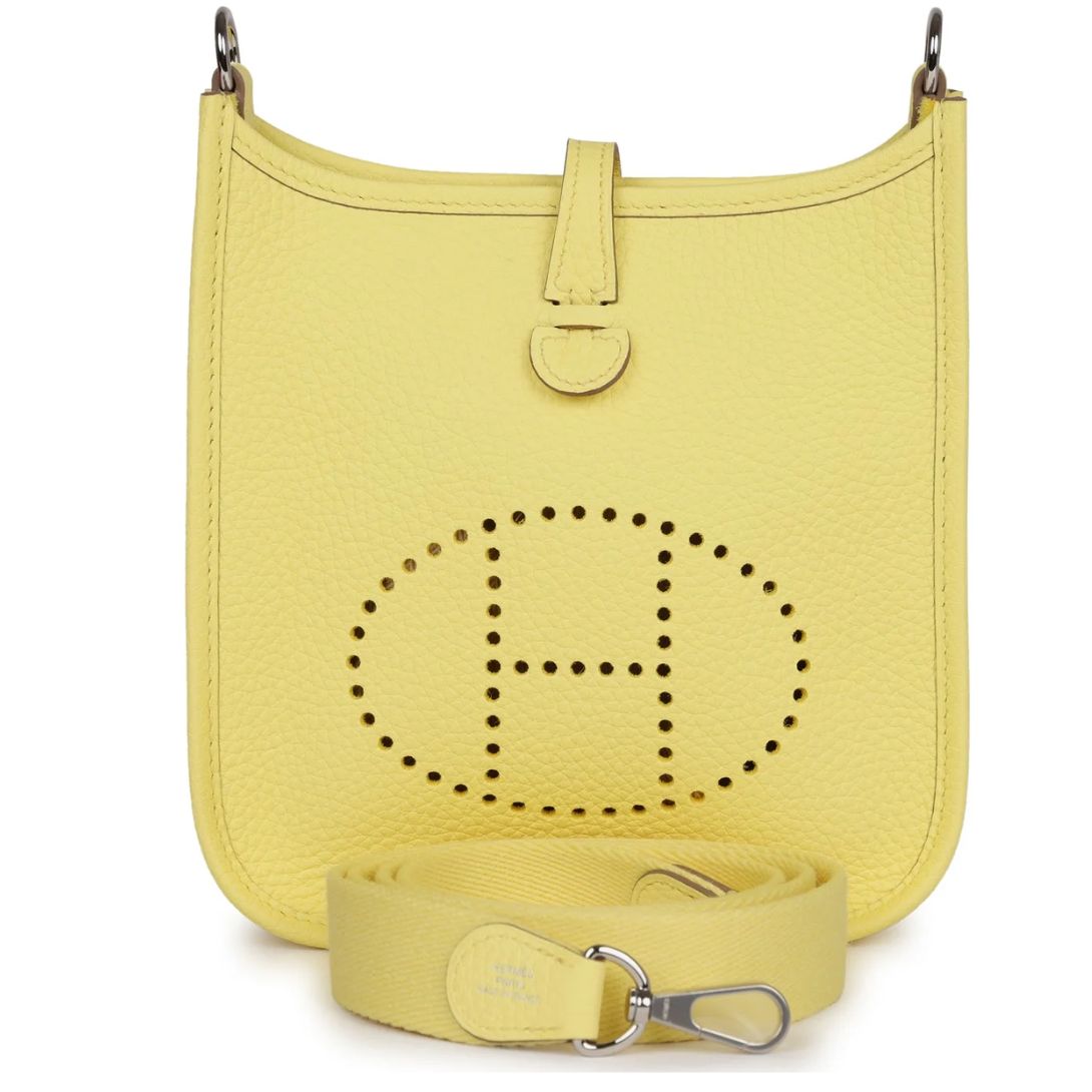 HERMÈS EVELYNE TPM LIMONCELLO CLEMENCE PALLADIUM HARDWARE