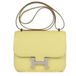 HERMÈS CONSTANCE 18 LIMONCELLO CHEVRE MYSORE PALLADIUM HARDWARE