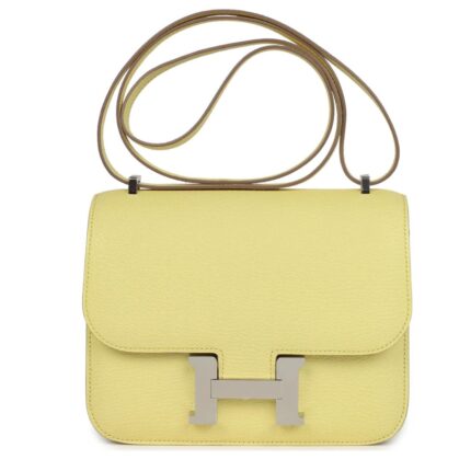 HERMÈS CONSTANCE 18 LIMONCELLO CHEVRE MYSORE PALLADIUM HARDWARE