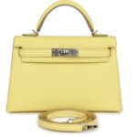 HERMÈS KELLY SELLIER 20 LIMONCELLO CHEVRE PALLADIUM HARDWARE