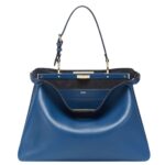 FENDI PEEKABOO SOFT LARGE LEATHER BAG