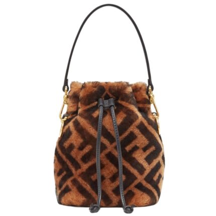 FENDI MON TRESOR MINI-BAG IN BROWN SHEEPSKIN