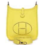 HERMÈS EVELYNE TPM LIME CLEMENCE PALLADIUM HARDWARE