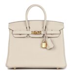 HERMÈS BIRKIN 25 CRAIE TOGO GOLD HARDWARE
