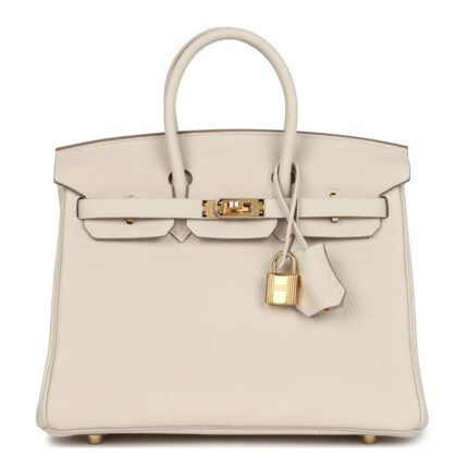 HERMÈS BIRKIN 25 CRAIE TOGO GOLD HARDWARE
