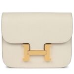 HERMÈS CONSTANCE SLIM WALLET CRAIE EPSOM GOLD HARDWARE