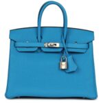HERMÈS BIRKIN 25 BLEU ZANZIBAR TOGO PALLADIUM HARDWARE