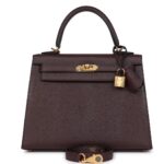 HERMÈS KELLY SELLIER 25 ROUGE SELLIER EPSOM GOLD HARDWARE